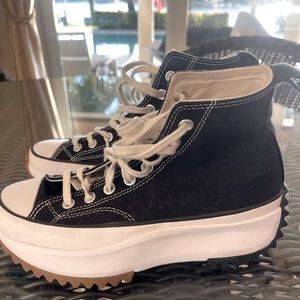 CONVERSE run star hike platform shoes basically new worn 2 times